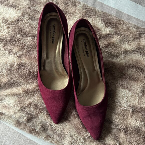 comfort plus by Predictions Shoes - EUC Comfort Plus by Predictions Burgundy Suede Stiletto Sz 8.5